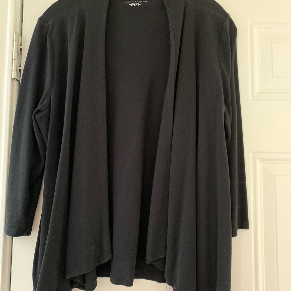 Gently Used Charter Club Black Swing Jacket